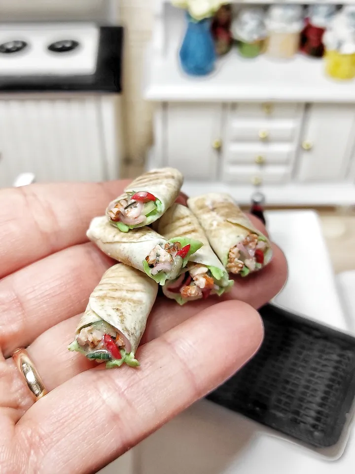 Fast food for dolls, shawarma, Realistic doner kebab, sandwich for dolls, mini food, food for dolls, small food