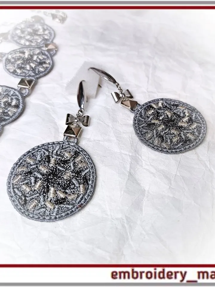 In the hoop FSL embroidery designs for jewelry, decor clothes ITH