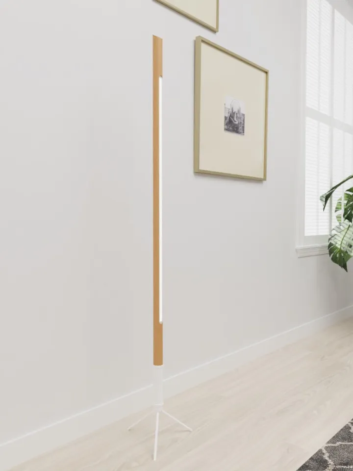 Modern minimalist wooden floor lamp