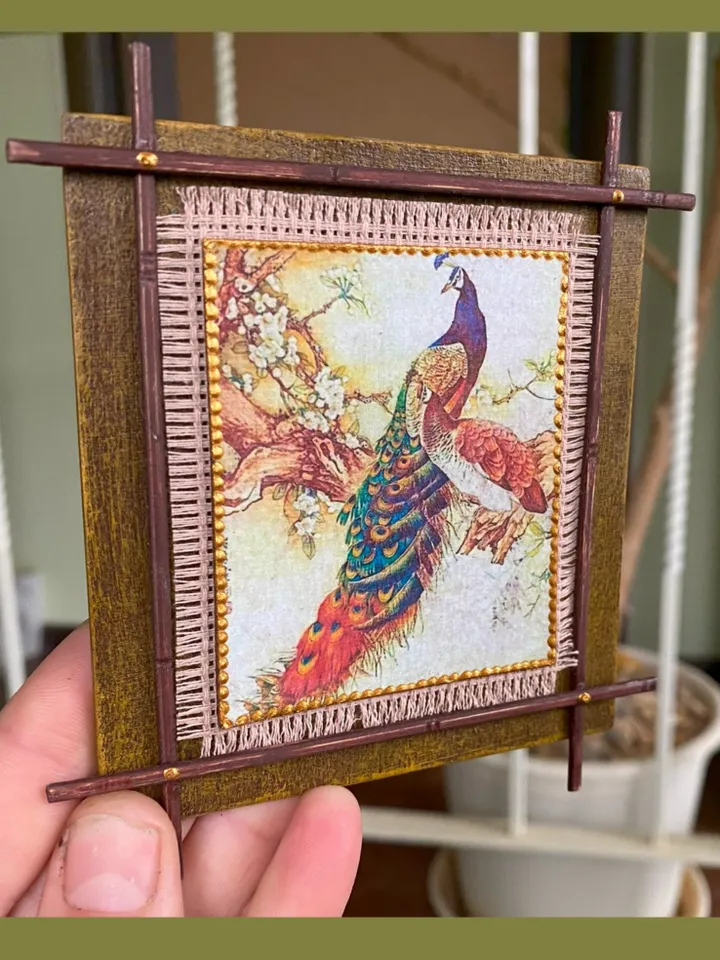 Panel for a dollhouse. 1:12. Handmade. Wall panel. Miniature dollhouse.