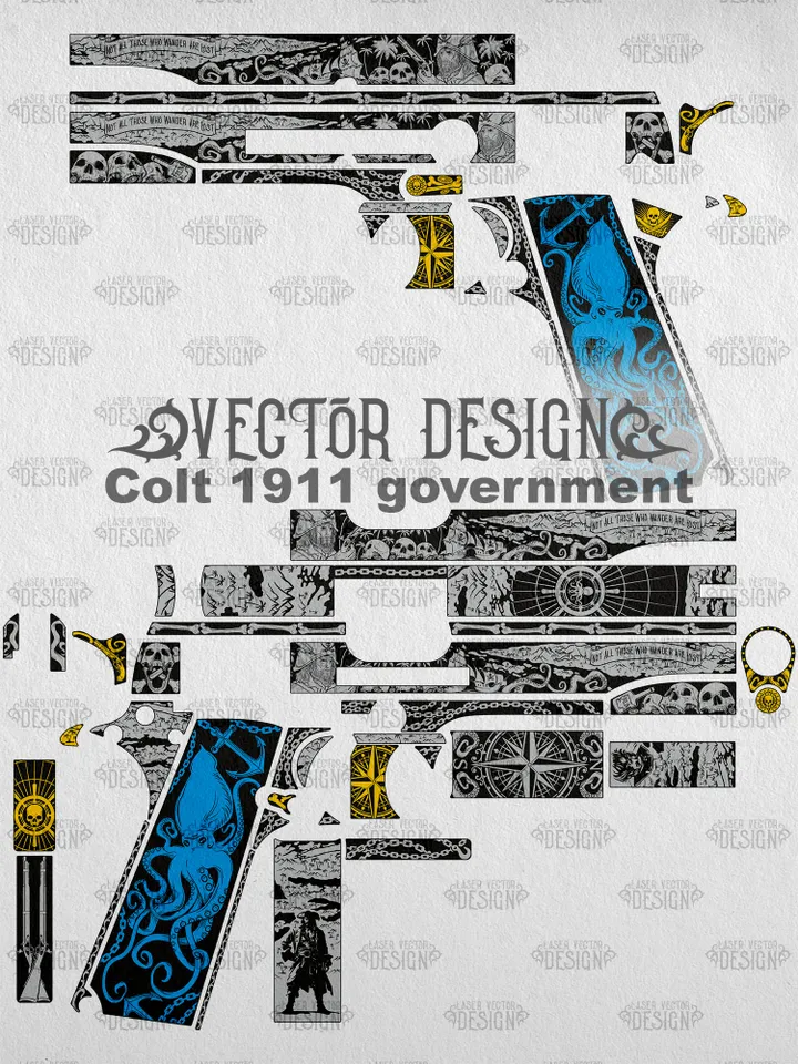 VECTOR DESIGN Colt 1911 government Pirates
