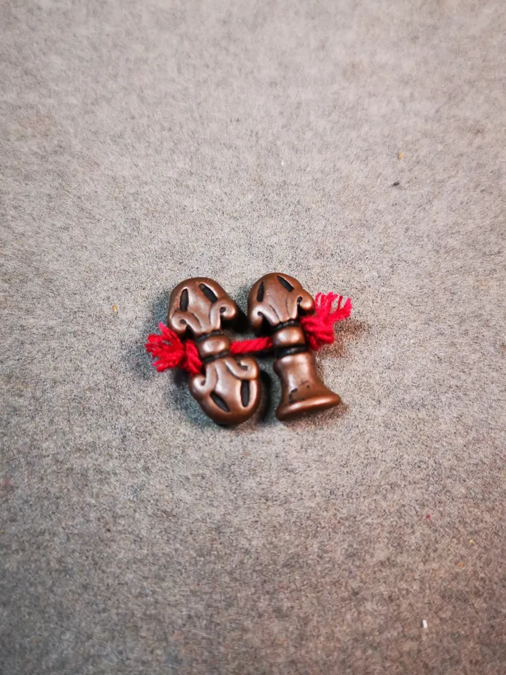 Gandhanra Handmade Tibetan Amulet Pendant,Mini Vajra and Dorje Bell, Mala Marker Bead Accessories, Made of Red Copper