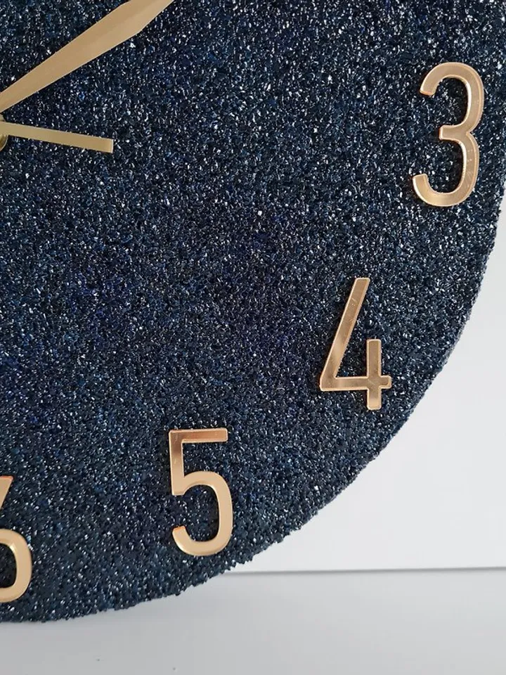 Marble wall clock 30 cm Unique wall clock Silent wall clock Custom wall clock