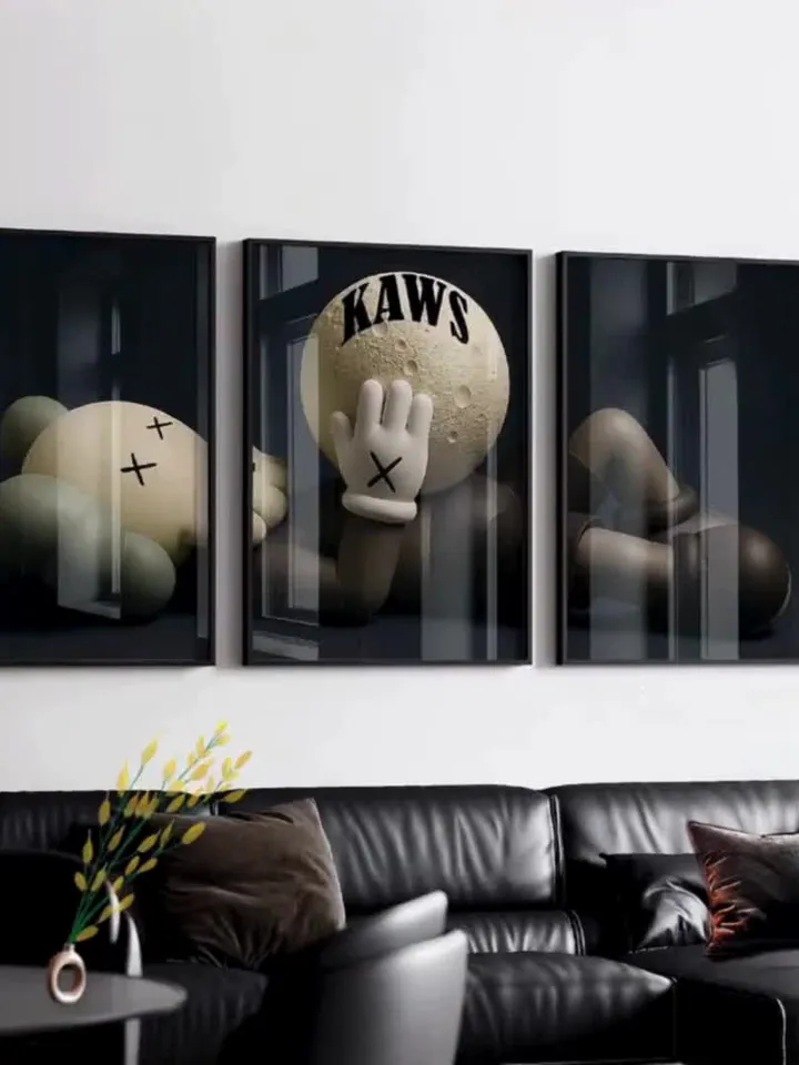 KAWS Graffiti Poster Set of 3: Hypebeast Sneaker Art (Digital