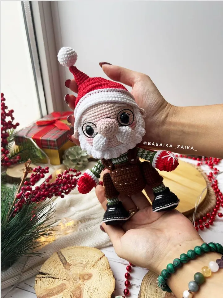 PDF Crochet Pattern Christmas Santa Claus,  Amigurumi Santa, Christmas ornaments, Christmas Decor, Amigurumi Christmas Toy, Amigurumi Gnome