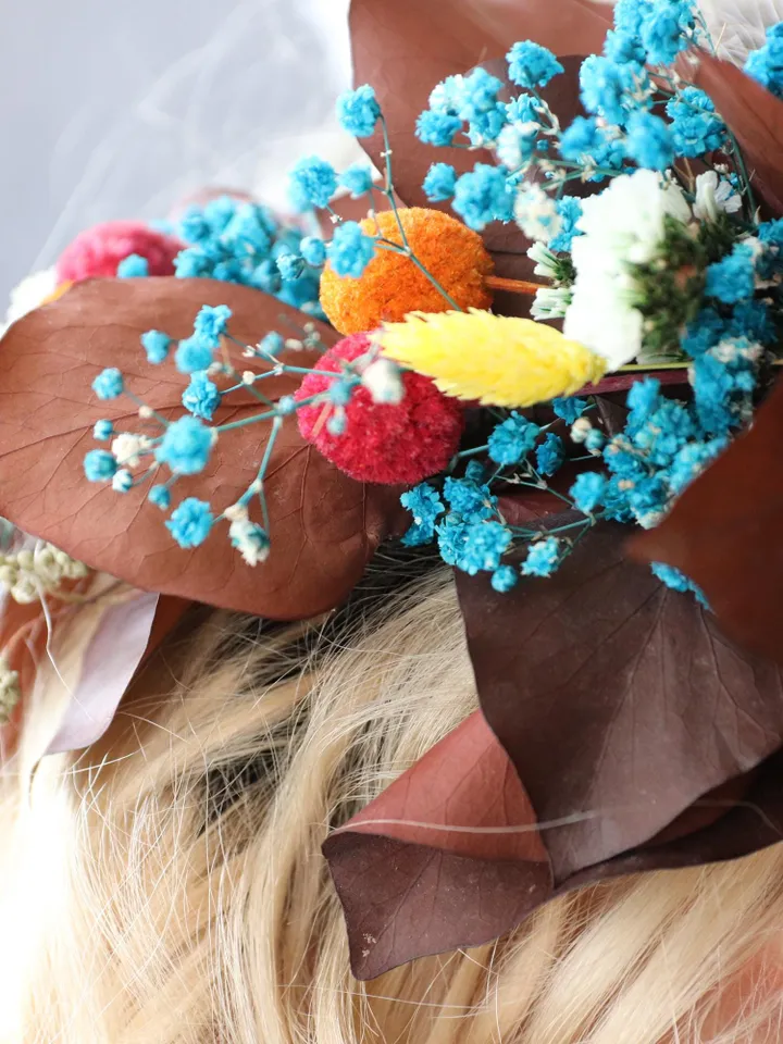 autumn leaf crown, brown natural crown, costume crown, Festival crown, wedding hair accessories,