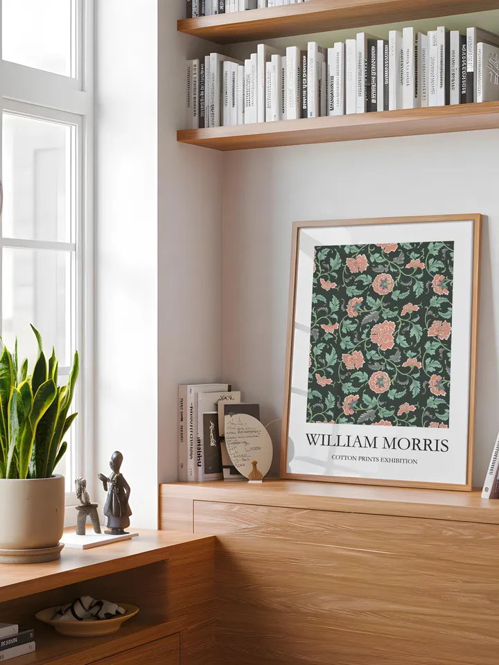 William Morris Style Wall Art Print Vintage Textile Poster Museum Inspired Design Home Decor Interior Pattern Digital Download Gift Floral