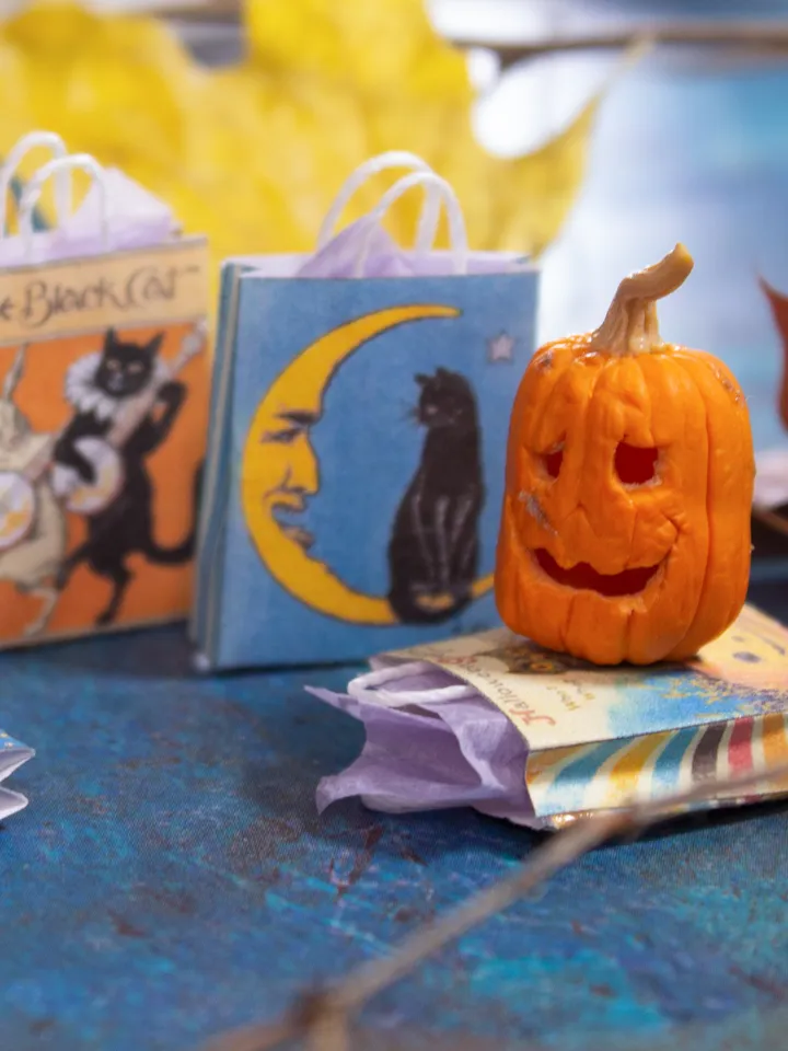TEMPLATE Miniature Halloween bags