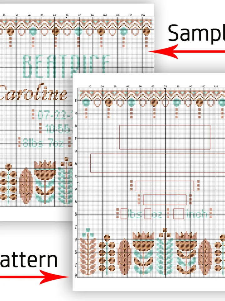 Anniversary cross stitch. Birthday cross stitch pattern. Boho Cross Stitch. Border cross stitch.