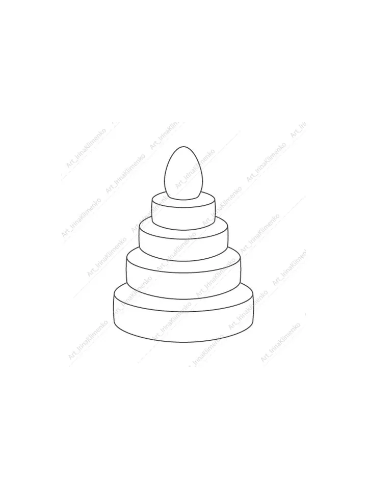 Pyramid toy constructor coloring page PNG JPG