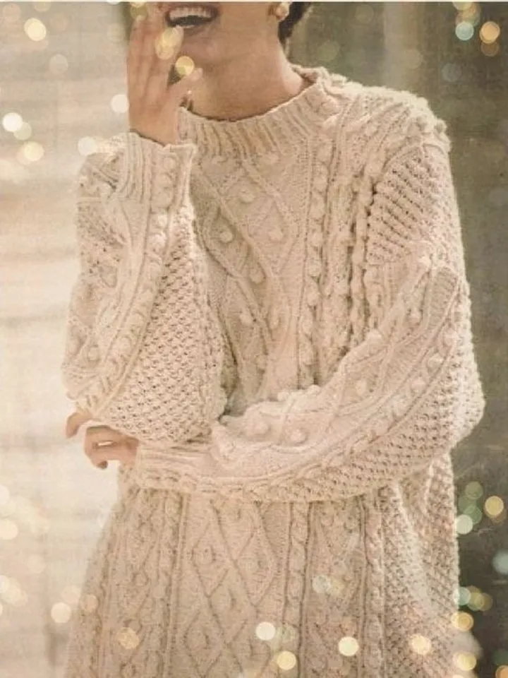 Texture sweater knitting pattern, women sweater, long sweater knitting pattern