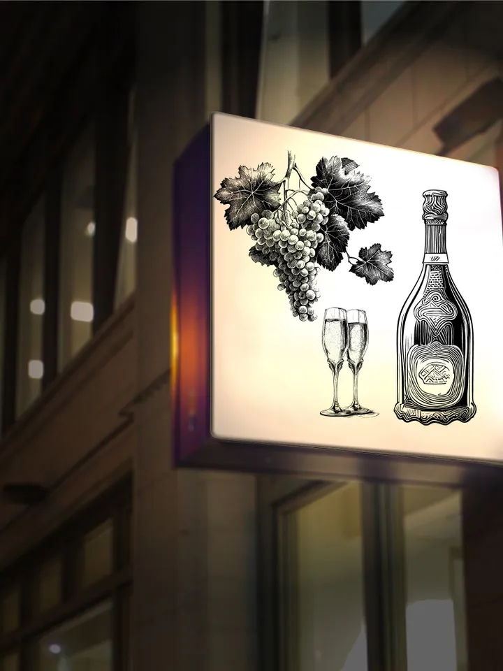 Wine set svg/bottle of wine/grapes/champagne glasses