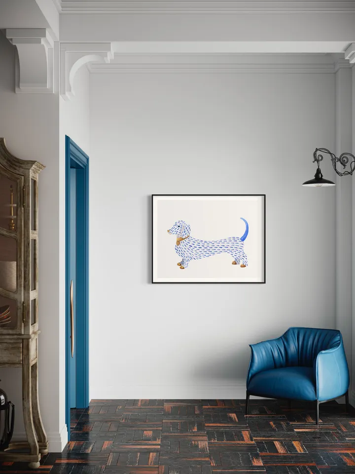 Dachshund Art Watercolor Painting Print Art Dachshund Gift Dog Wall Art Dog Mom Gift Sausage Dog Art Funny Dachshund Art Gift For Him Print
