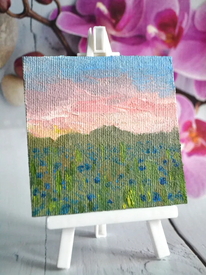 Painting “Cornflowers in the field”