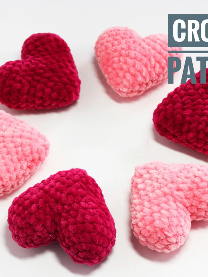 CROCHET PATTERN Keychain heart toy Amigurumi tutorial PDF file
