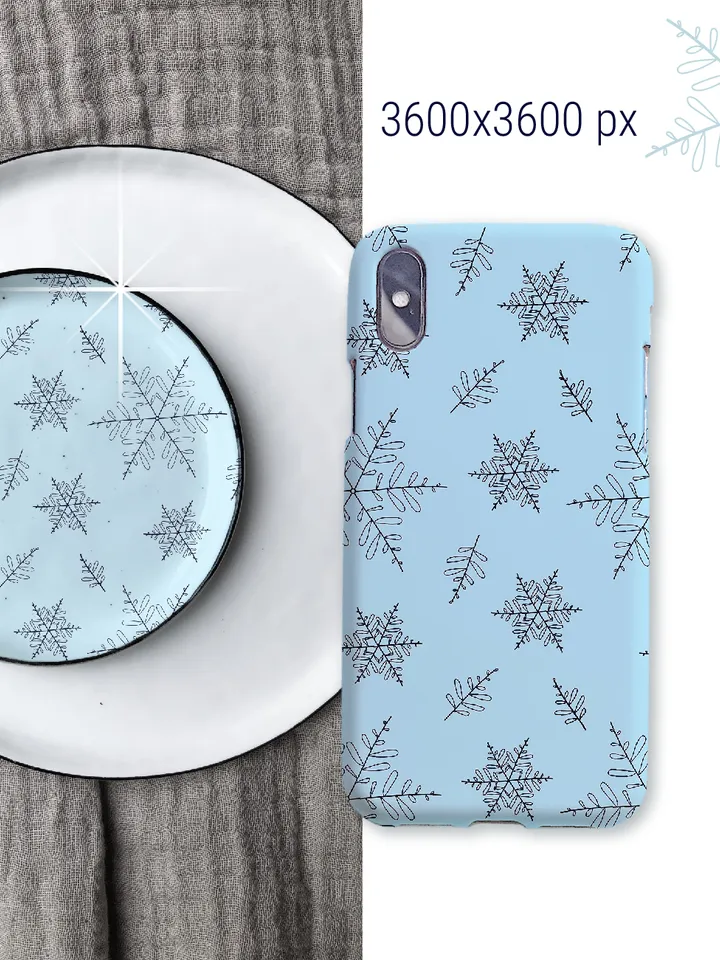 Seamless snowflakes pattern. Winter print