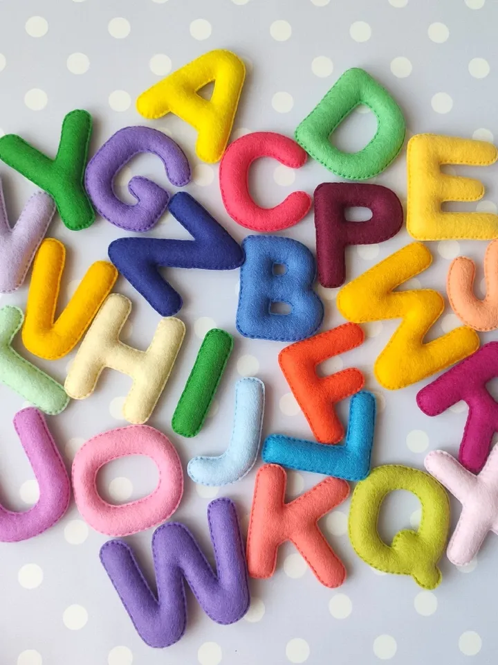 Felt Alphabet Letters with magnets inside, Soft English Alphabet for Kids, ABC English letters