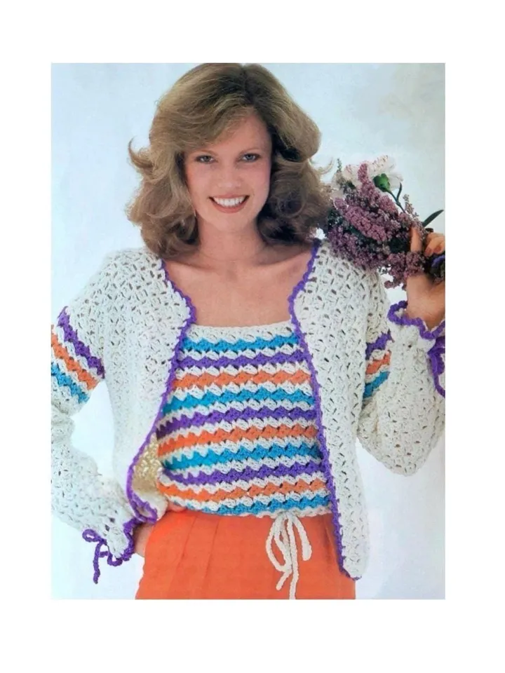 Cardigan crochet, top crochet pattern , camisole crochet pattern pdf instant download