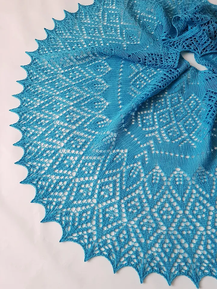 Iberis Fichu Knitting Pattern Small Crescent Shawl