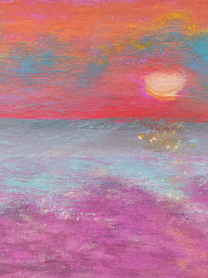 Sea Sunset painting Original art