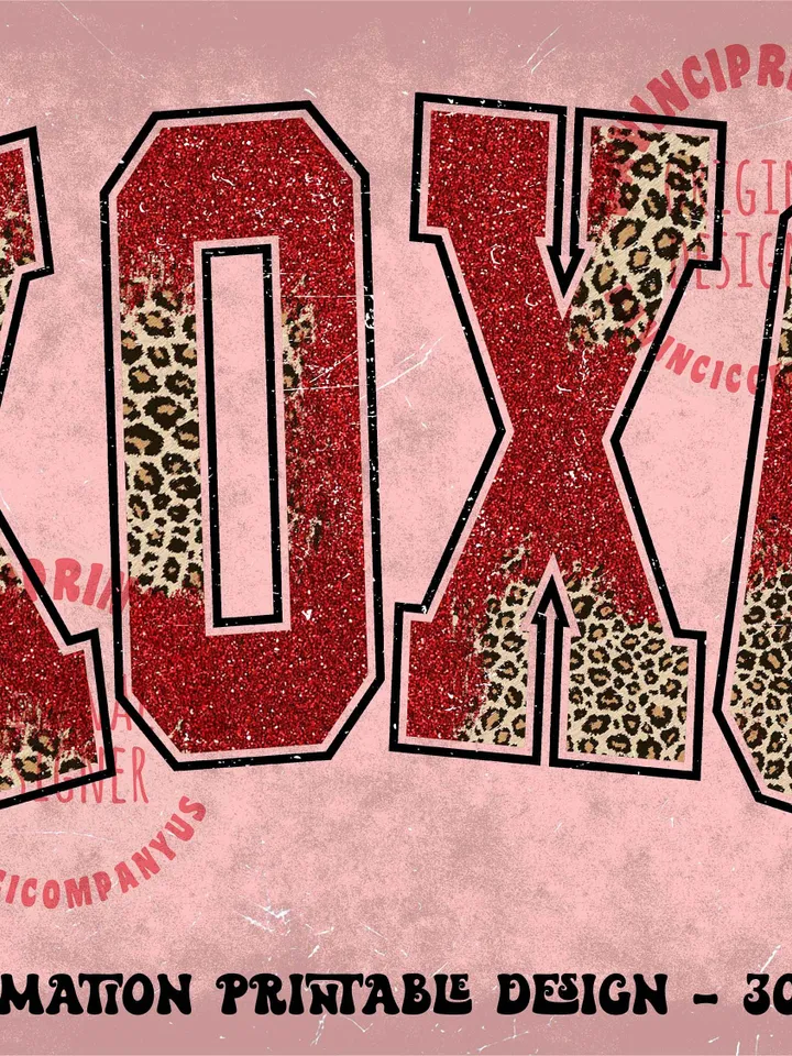 Xoxo Leopard Cheetah Valentine's Day PNG, Valentines png, Xoxo png, Xoxo Sublimation, Leopard Valentines, Valentines shirt, Love, png files