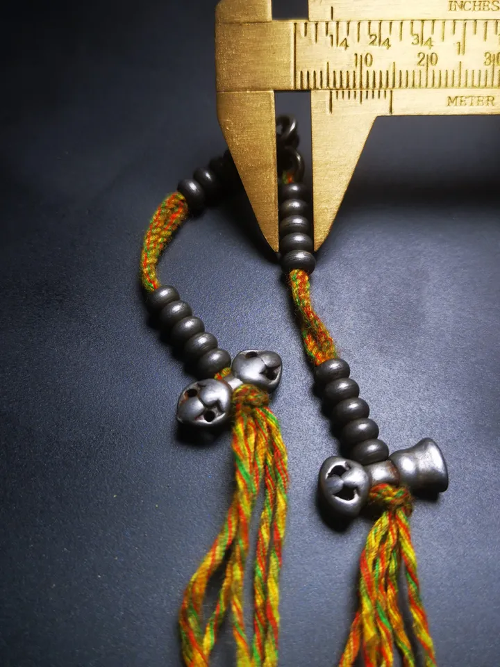 Gandhanra Handmade Tibetan Buddhist Mala Counters,Prayer Bead Counters,with Dorje and Vajra Pendant,Made of Cold Iron
