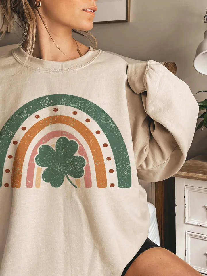 Retro St Patrick's Rainbow SVG | Retro St Patricks Rainbow PNG | St Patricks Day Svg | St Patricks Day Png | Retro St Pattys | Retro Rainbow