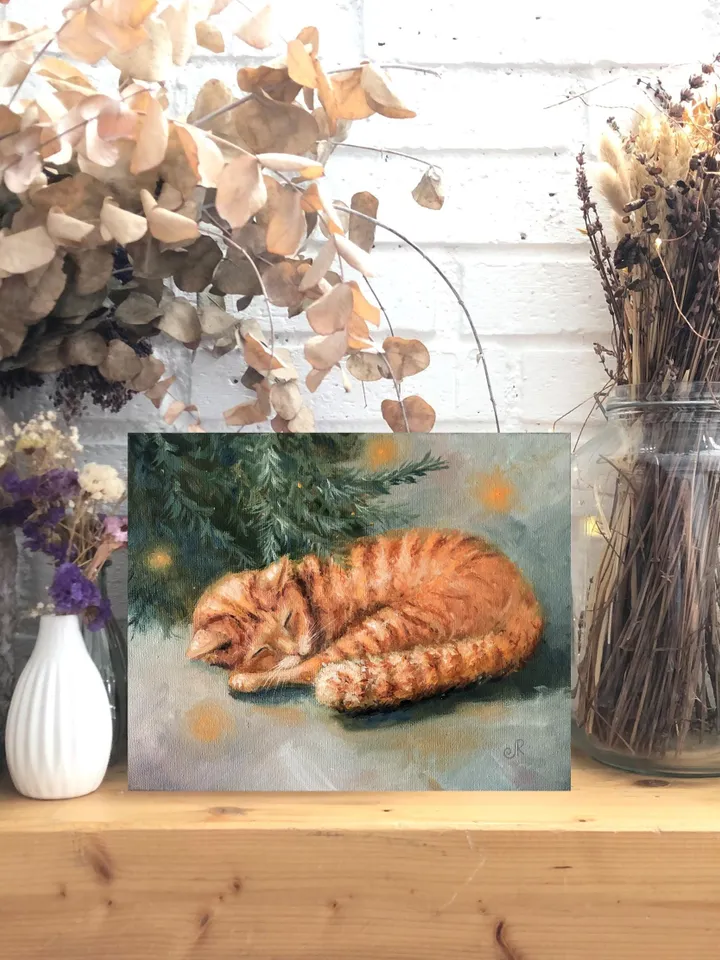 Kitty Painting Cats Original Painting Animals Oil Painting Cat Portrait