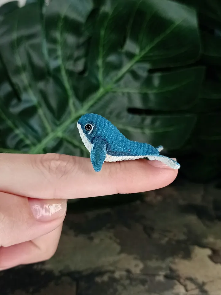 PDF crochet pattern little whale. Crochet miniature pattern. Little whale toy pattern. DIY cute toy. Pattern amigurumi