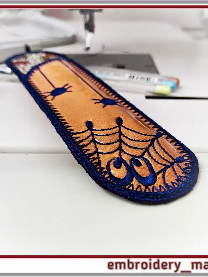 Halloween Case In the hoop for pens pencils markers Knitting Needles embroidery design ITH