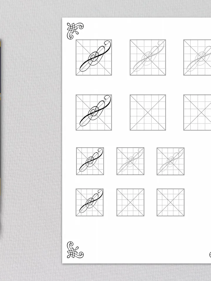 Art Calligraphy Practice Sheets, Calligraphy line worksheets