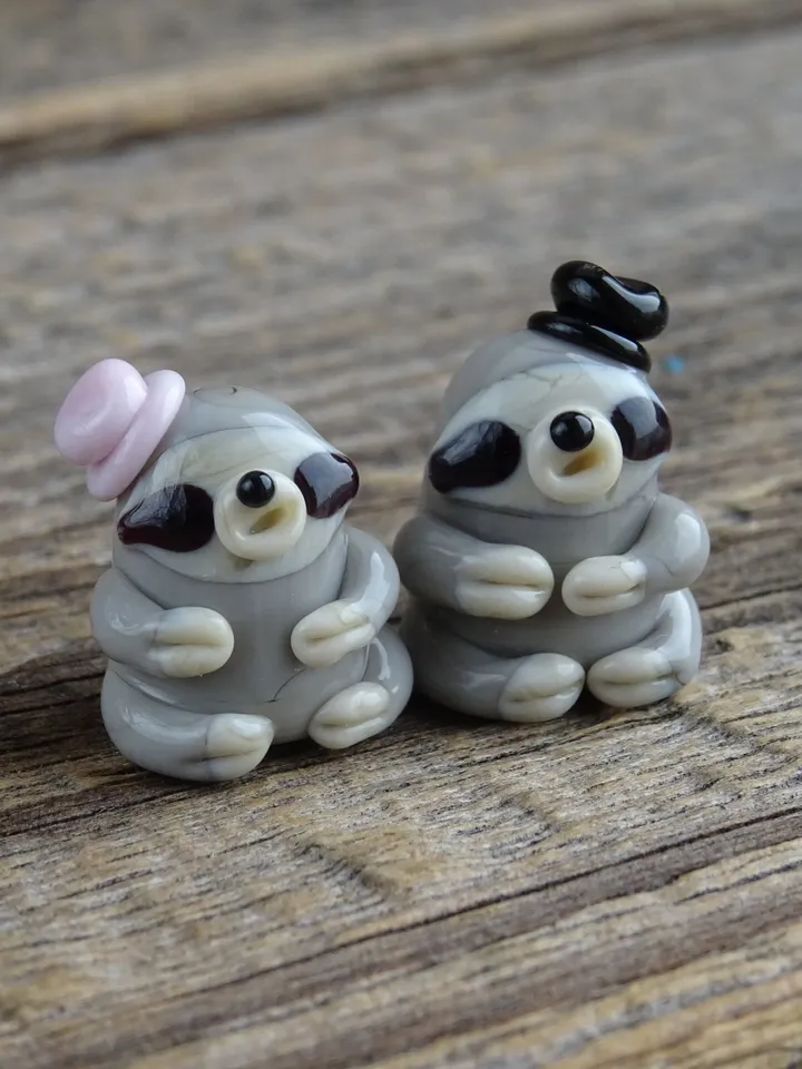 SLOTH GIFTS Sloth figurine Sloth ornament I love you Engagement ornament Couples ornament Baby sloth Glass sloth tiny