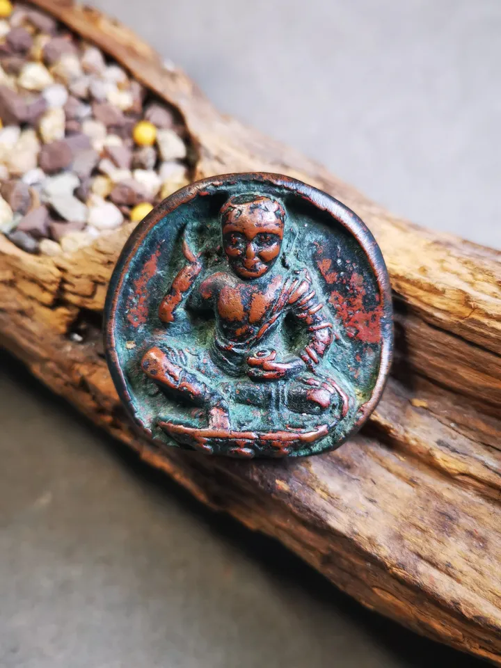Gandhanra Acient Small Jetsun Milarepa Statue From Kathok Monastery,80 years old