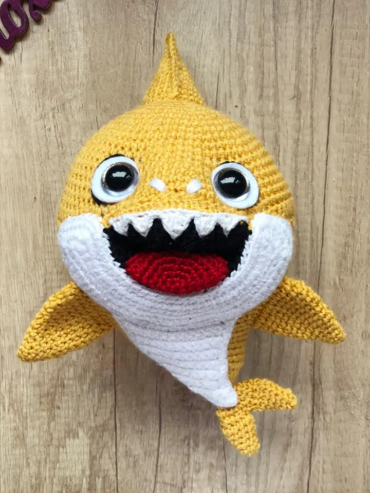 Shark Crochet Pattern, No Sew Amigurumi Shark Pattern, Shark Stuffed Animal, Ocean Sea Creature Plushie, Instant Digital download PDF