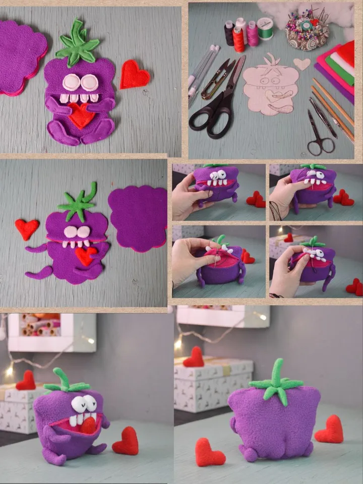 PDF Plush Toy Pattern Set – Fleece Berry Softies Trio