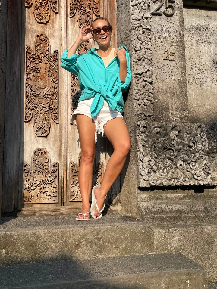 Pure linen oversize turquoise shirt / soft linen summer bikini cover up  maldi shirt / classy shirt comfy resort wear  / comfy women wear