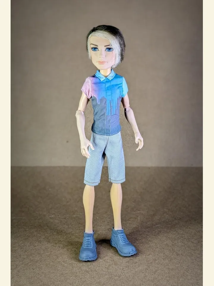Handmade beige cotton shorts for 1/6 scale boy dolls