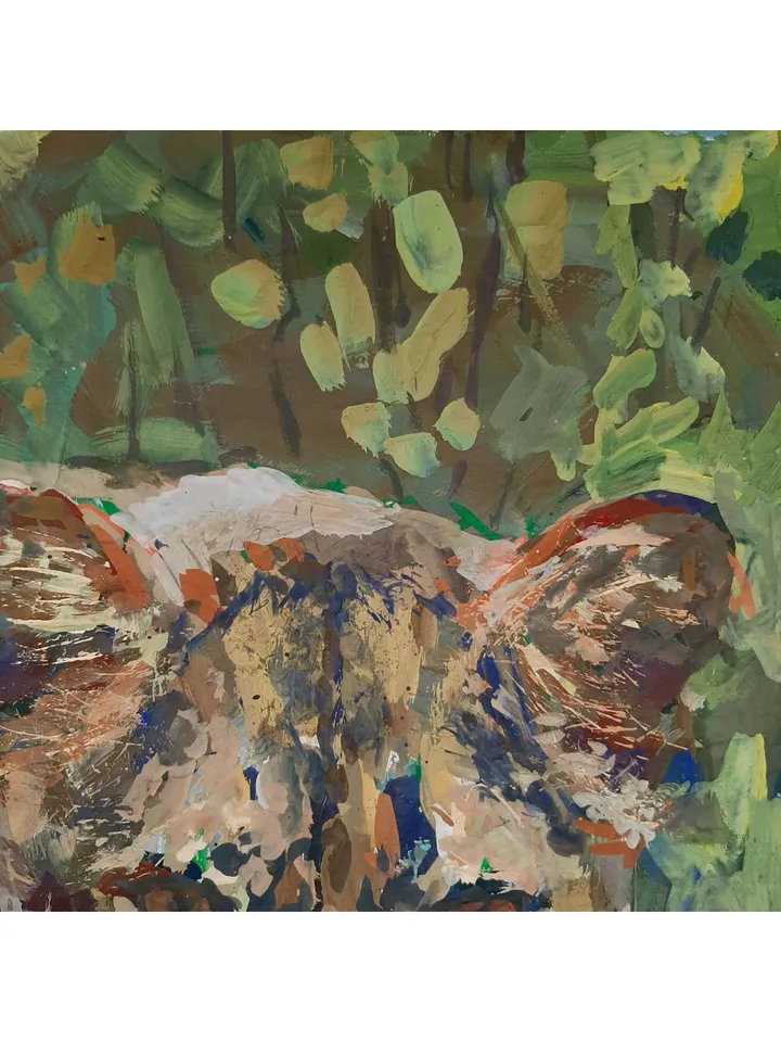 Lioness Painting 12x9" ORIGINAL ART Wild Animals Jungle Artwork Signed by artist Marina Chuchko
