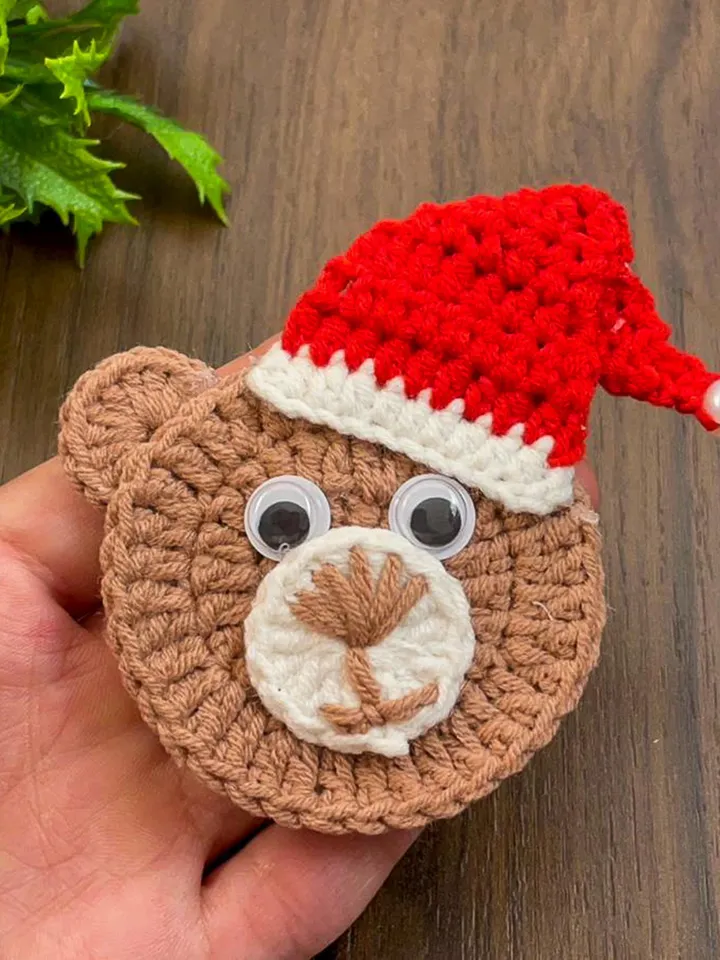 Crochet Santa Hat Pattern, Adorable Christmas Ornament Design for Beginners, Instant Download for Christmas Crochet PDF pattern