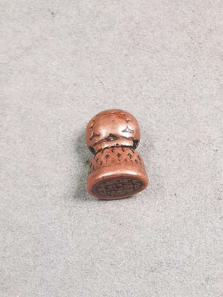 Gandhanra Handmade Tibetan Amulet,Stupa Pagoda Stamp Pendant Bead,Spacer Bead for Mala,Bag Hanging,Prayer Bead Accessories,0.5" × 0.35"