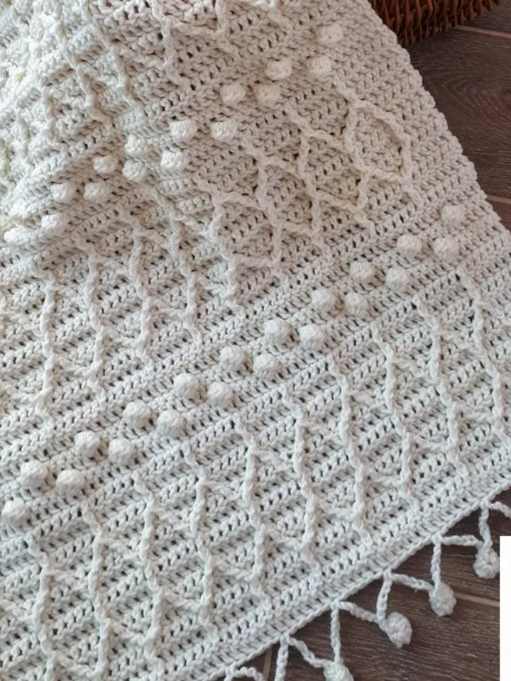 CROCHET PATTERN Cozy crochet blanket pattern pdf DIY Crochet Blanket Christening Shawl Pattern pdf Chrochet Pattern Baby blanket Pattern