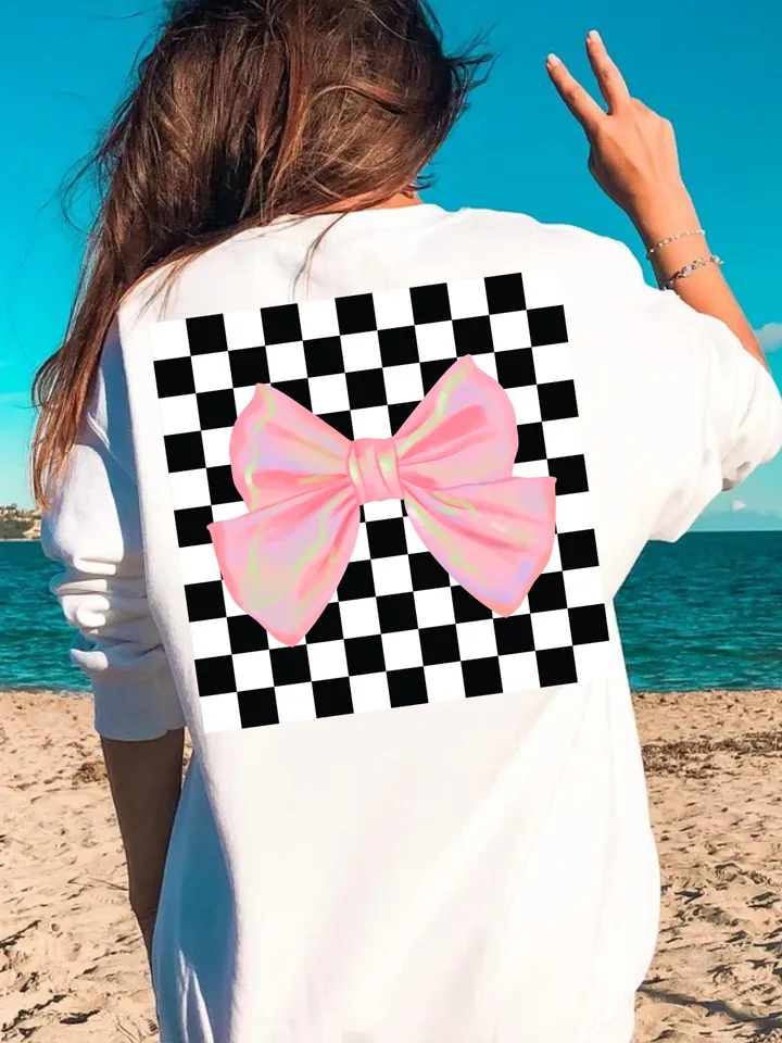 Coquette Valentines Day Heart PNG, Retro Checkered Valentines Png, Valentines Day Sublimation Design, Coquette Valentine Png, Pink Love Png