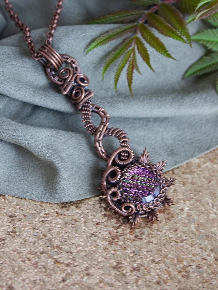 Copper jewelry Wire wrapped pendant Wire wrapped jewelry Wire wrap Gift for women Handmade jewelry
