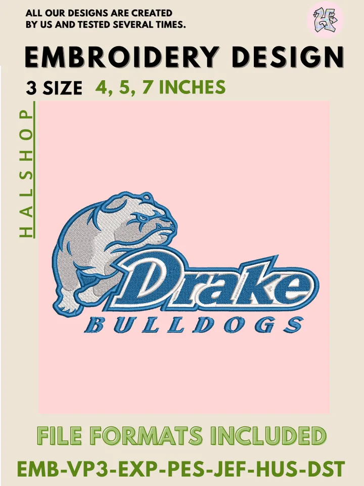 Bryant Bulldogs Logo Embroidery Design – NCAA College Team Machine Embroidery Files 🏈🔥