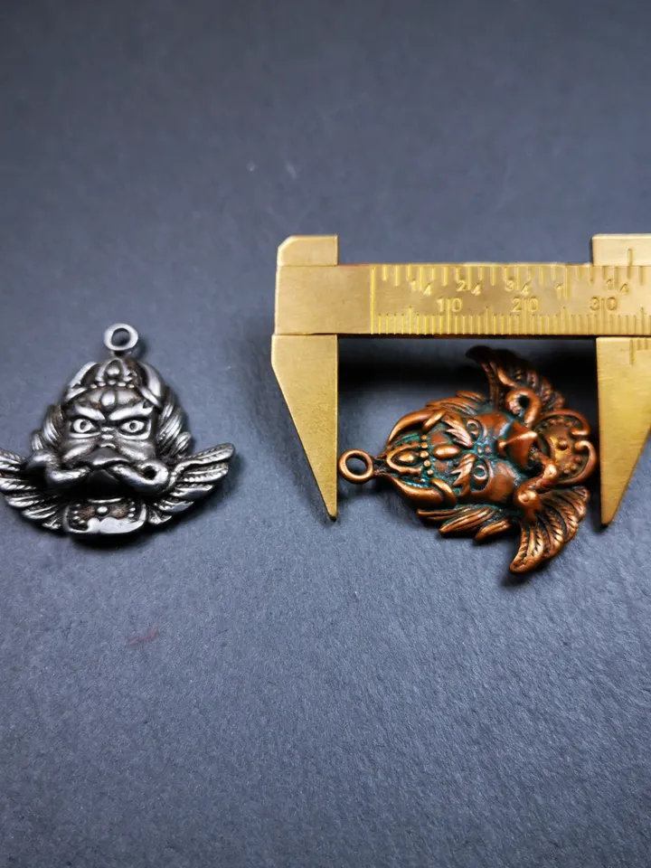 Gandhanra Antique Tibetan Buddhist Amulet Pendant - Garuda - The Golden-Winged Bird, Crafted from Cold Iron