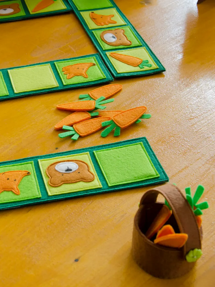 Board game from felt for kids