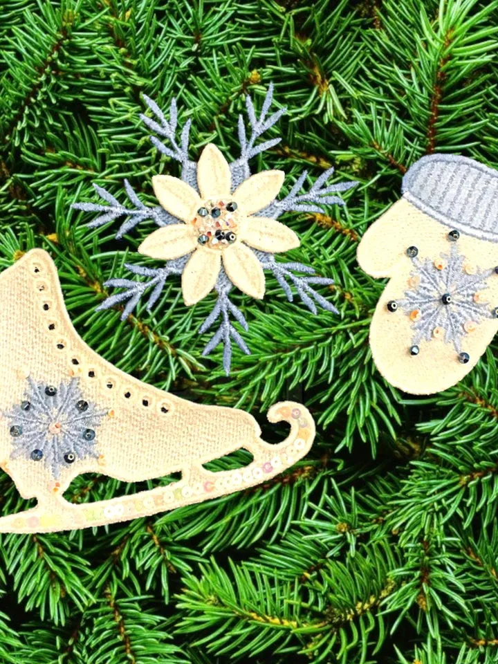 Free Standling Lace Winter Vintage set Christmas décor Embroidery Pattern Christmas machine embroidery design digital embroidery pattern