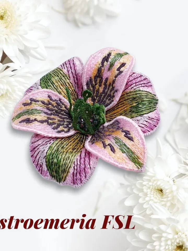 Set of flowers FSL (40% discount) Machine embroidery design Digital embroidery pattern Free standing lace flower file