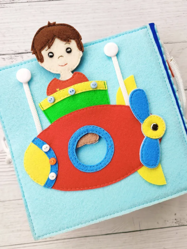 Quiet book pattern, Boys Dollhouse pattern, Felt book pattern pdf, Felt doll Pattern with clothes set, Dress up Doll, Busy book pattern