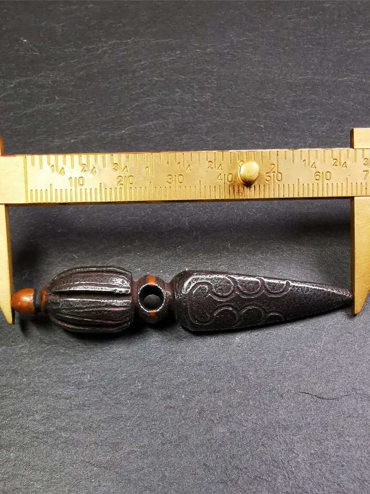 Gandhanra Handmade Tibetan Amulet ,Kila(Dorje Phurba) , Trantic Buddhism Ritual Implement Pendant,Made of Cold Iron,2.76"